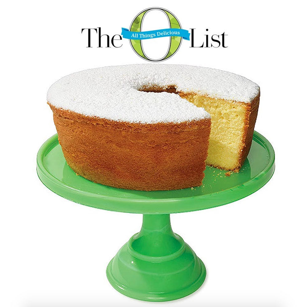 Cream cheese pound cake on cake stand