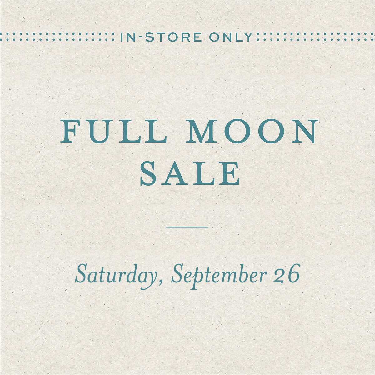 Full Moon Freezer Sale - September 2026