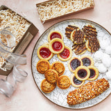 Medium giftbox unpacked w/ assorted desserts