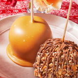 Sugaree’s caramel apple and turtle apple on a plate