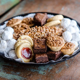 Large dessert tray with assorted Sugaree's desserts