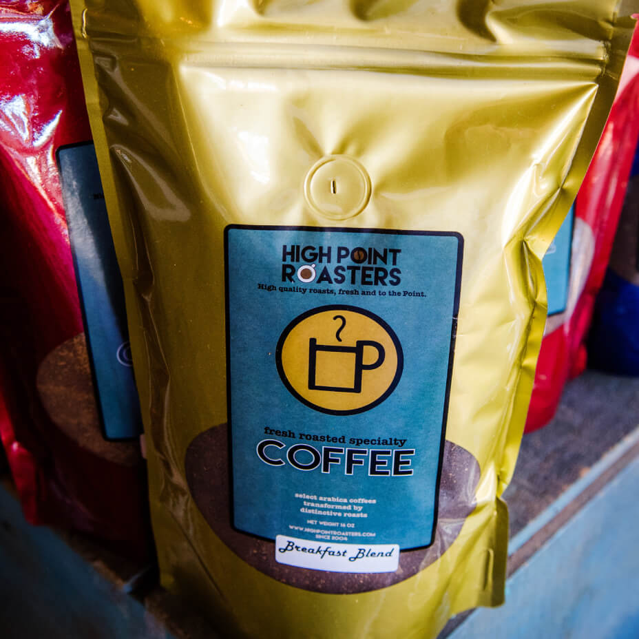 Gold coffee bag
